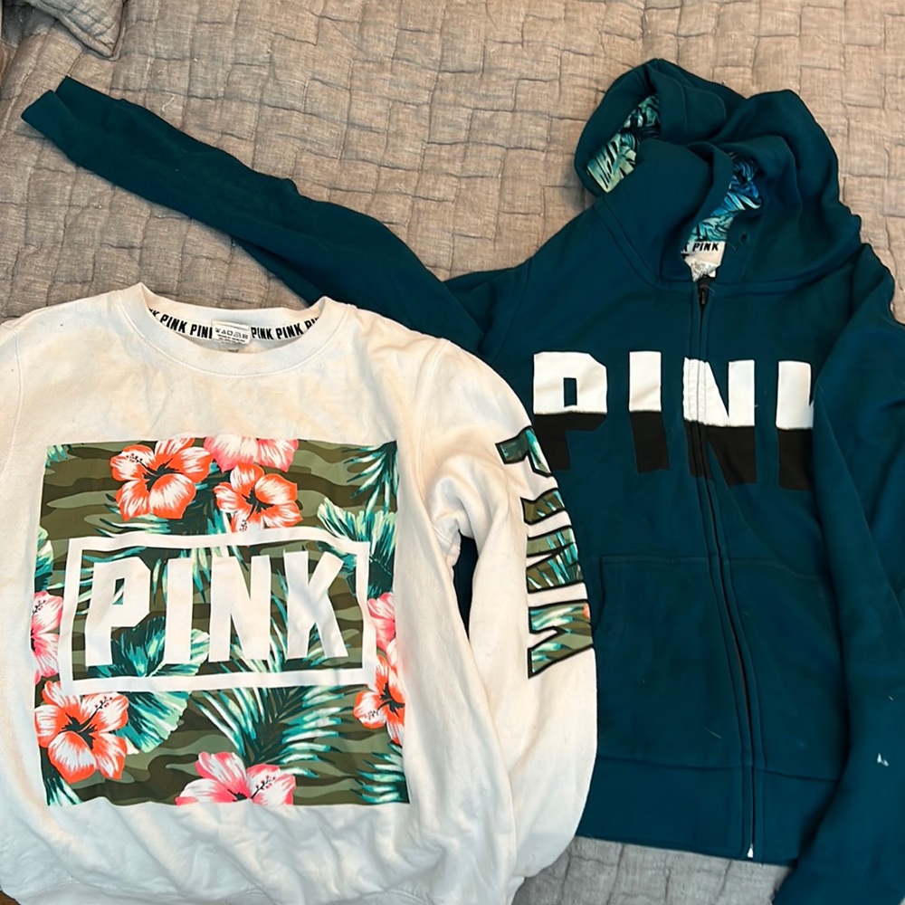 2 Pink sweatshirts